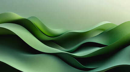 Fototapeta premium Vibrant Green Abstract Background Featuring Flowing Wavy Lines Creating a Dynamic and Energetic Visual Experience of Nature