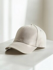 A sleek baseball cap mockup on a pristine white background, perfect for designers and brands to showcase customizable graphics.