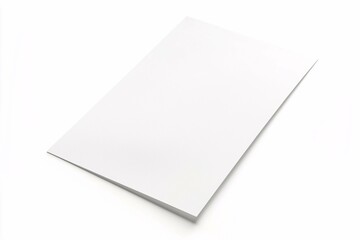 Isolated A4 paper mockup on a pristine white background, ideal for graphic designers and marketers to showcase their designs or branding projects with a minimalist touch.