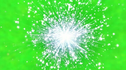 Vibrant Silver Sparkle Burst Effect for 4K Green Screen Celebrations