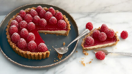  elegant raspberry white chocolate tart