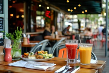 Vibrant street cafes  a culinary journey through outdoor dining and gastronomic delights