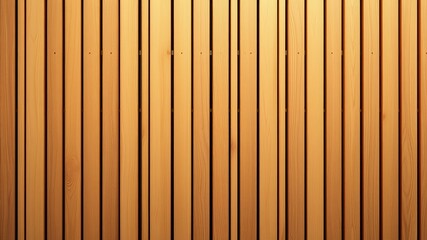 Naklejka premium Warm-toned vertical wooden planks, ideal for interior design backgrounds or texture overlays.