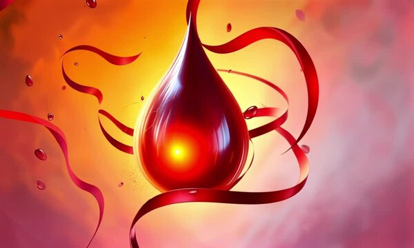 AI - Illustration of Blood and Transfusion: A Symbol of Life and Medical Care. Ideal for use in educational materials, medical campaigns, and healthcare-related designs.