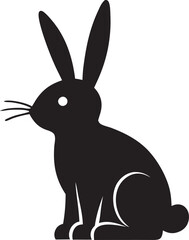 Silhouette of a rabbit. Easter, Bunny vector illustration on a white background