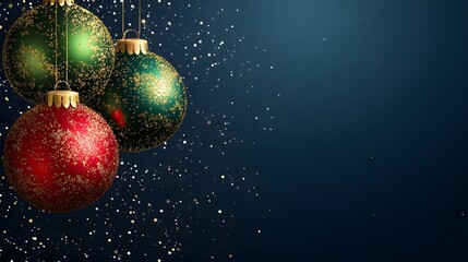 Festive Glitter Christmas Ornaments Hanging Decor