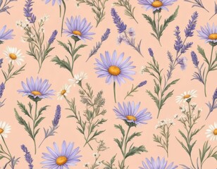 Fototapeta premium seamless floral pattern