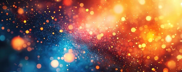 Splatter abstract background idea. Vibrant abstract background with colorful bokeh lights and dreamy atmosphere.