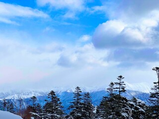 雪景色と広い空