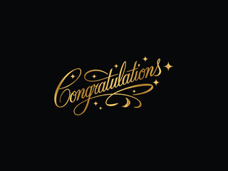 glowing golden congratulations text, metallic gold congratulations words, aesthetic gold congratulations design, gold-embossed congratulations script