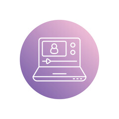 Webinars icon isolated on a white background. Vector illustration.