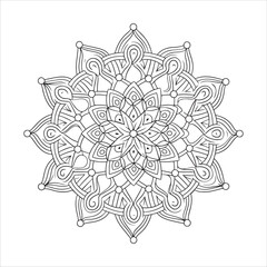 unicorn lined mandala design with white background