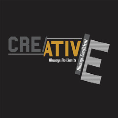 creative always no limits design typography vector illustration