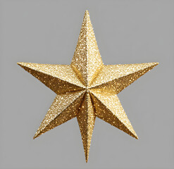 Fototapeta premium Collection of Glittering Gold Stars - Festive Holiday Decorations in Various Styles. AI generative.