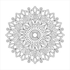 unicorn lined mandala design with white background