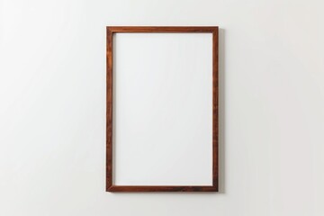 Clean  modern wooden photo frame mockup template.