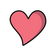 Love Valentine Heart Icon showcases a sleek and modern style, ideal for highlighting love-themed designs, special occasions, or charming branding elements