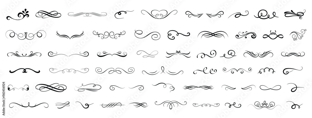 Fototapete vector graphic elements for design vector elements. swirl elements decorative illustration. classic 