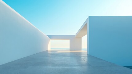 Obraz premium Elegant Minimalist Architecture with Natural Light