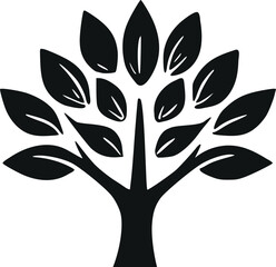 Elegant Tree with Leaves Vector, EPS Template for Stunning Nature Designs