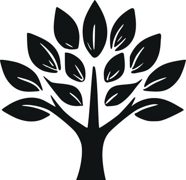 Elegant Tree with Leaves Vector, EPS Template for Stunning Nature Designs