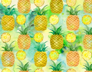 パイナップルのふんわりしたイラスト