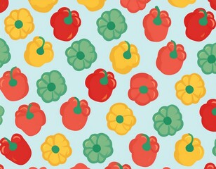 カラフルなパプリカの背景