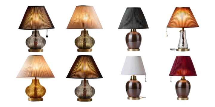 Elegant Transparent Lamps on Display