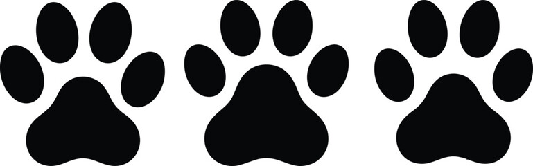 animal paw print vector illustrations