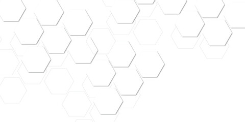 Abstract technology white geometric hexagon on transparent concept design honeycomb shape vector 