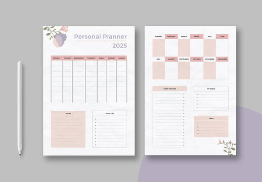 Clean Planner Template Layout
