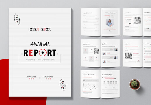 Creative Annual Report Template Layout