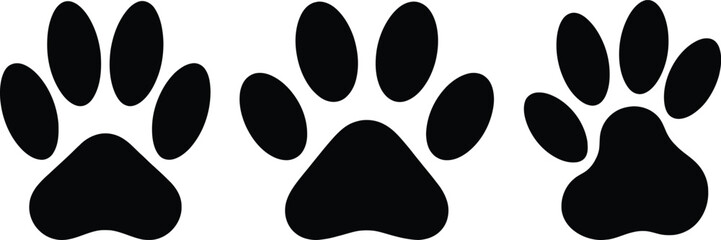 animal paw print vector illustrations