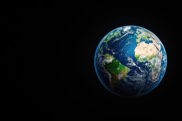 Fototapeta premium Exploration of earth from space blue planet high-resolution image dark space background aerial view nature's majesty