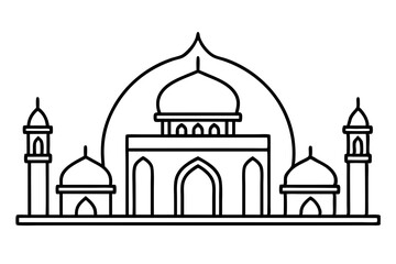 taj mahal vector illustration