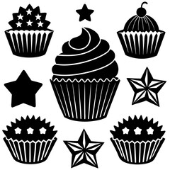 set of cupcakes