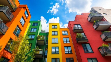 Naklejka premium Vibrant Urban Developments in Fresh Colors