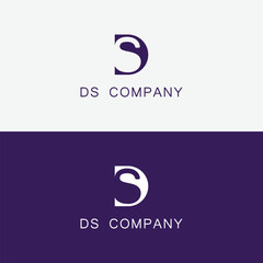 SD letter logo, SD letter logo template vector different color background.
