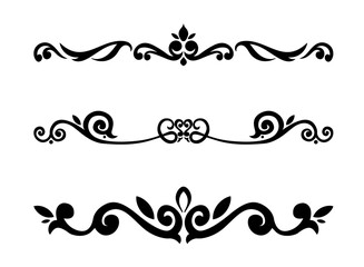 collection of vintage ornamental design elements