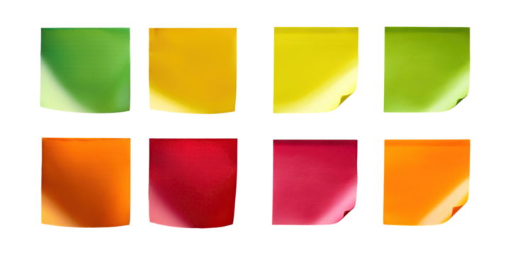 Colorful Transparent Notes on a Subtle Background