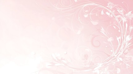 Obraz premium Delicate Pink Floral Swirls Abstract Design