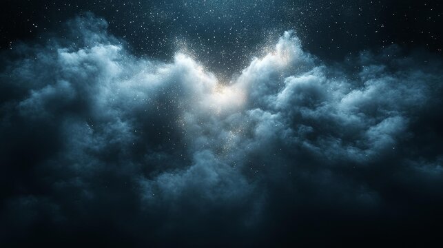 Dust Effect on Black Background. Generative AI