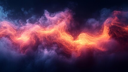 Fototapeta premium Fiery Plasma Effect on a Black Background. Generative AI