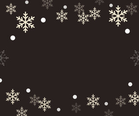 背景素材（黒地に雪）
