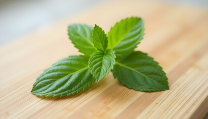 Lemon Balm Tea In Transparent Glass With fresh Leaf