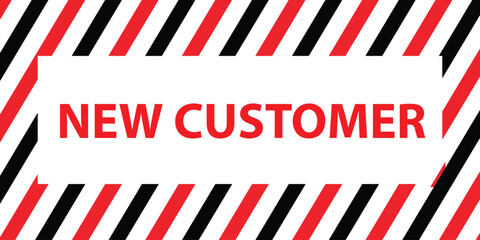 New customer banner vector illustration design background