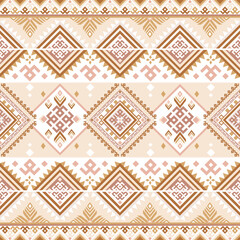 Abstract Traditional geometric ethnic fabric seamless pattern ornate elements with ethnic design for textiles, rugs, clothing, scarf, batik, wrap, embroidery, print, curtain, carpet, wallpaper