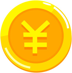 Fototapeta premium yen coin money icon 