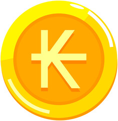 Obraz premium ₭，laos coin icon 