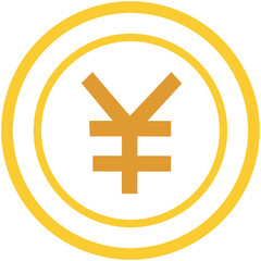 Yen money bag icon